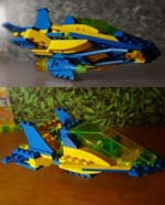 LEGO Feisar ship from the Wip3out series. - Click to download .PDF re-assembly instructions.